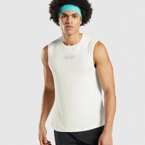 Gymshark Mens GYMSHARK//STEVE COOK TANK Off White XL